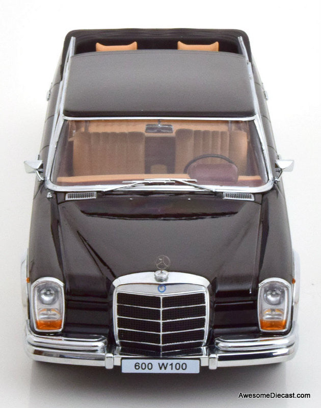 KK Scale 1:18 1964 Mercedes Benz 600 W100 Laudaulet, Black