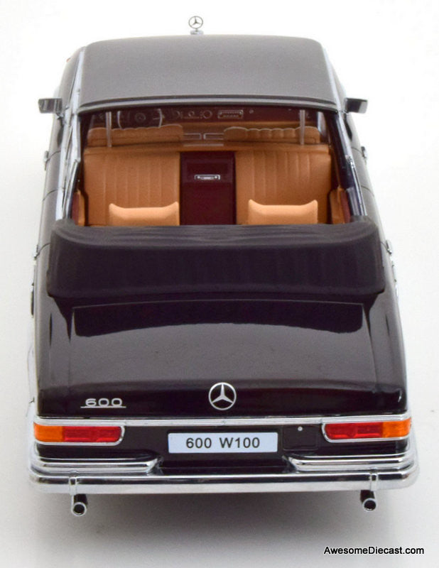 KK Scale 1:18 1964 Mercedes Benz 600 W100 Laudaulet, Black