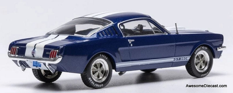 1965 Shelby GT 350, Dark Blue/White Stripes 1:43 Diecast Model Car by IXO