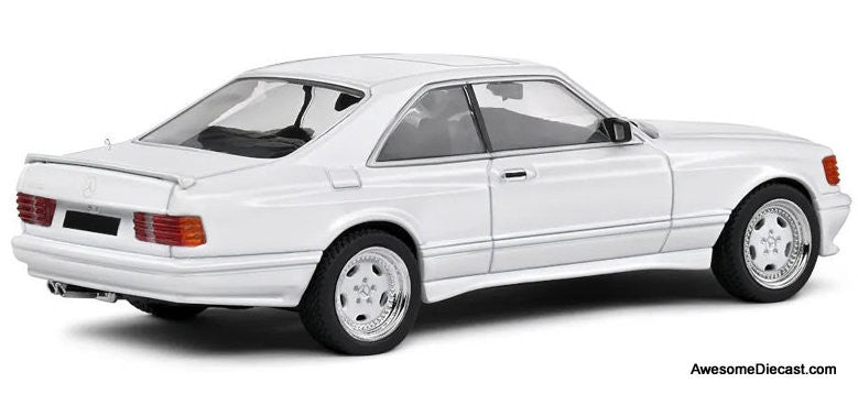 1990 Mercedes Benz 560 SEC Wide Body, Classic White 1:43 Diecast Model Car by Solido