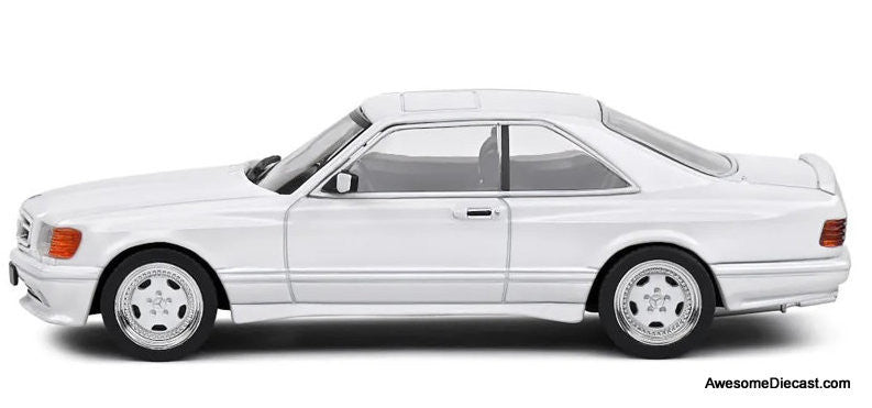 1990 Mercedes Benz 560 SEC Wide Body, Classic White 1:43 Diecast Model Car by Solido