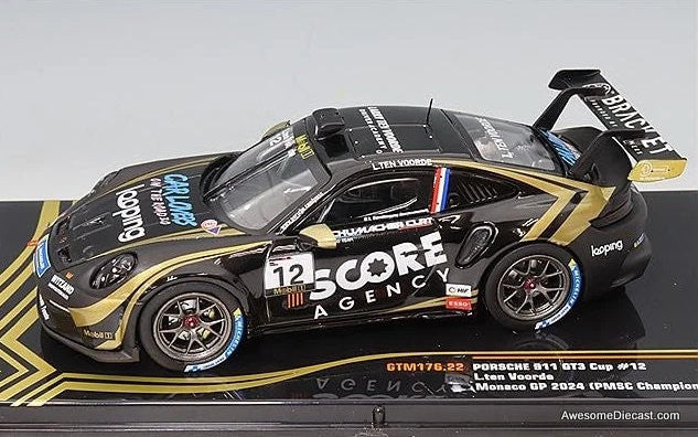 Porsche 911 GT3 CUP #12 2024 Monaco Grand Prix 1:43 Diecast Model Car by IXO