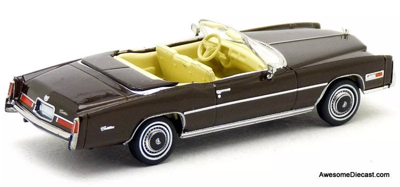 1976 Cadillac Eldorado Convertible, Brown Metallic 1:87 ABS Plastic Model Car by Brekina