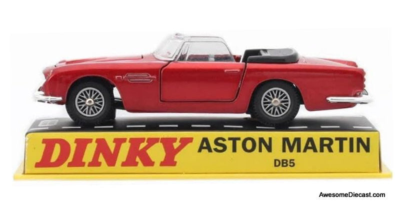 Aston Martin DB5 Convertible, Metallic Red 1:43 Diecast Model Car by Dinky Re-Creation