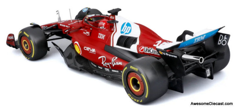 Ferrari SF-25 Formula 1 Race Car #16 (Charles Leclerc) 1:18 Diecast Model Car by Burago