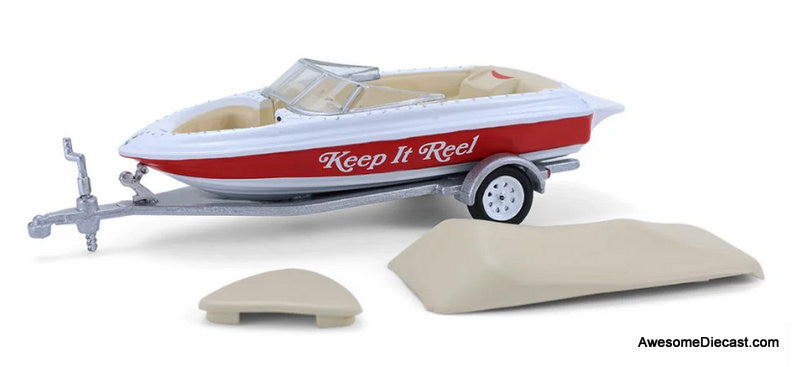 1967 Dodge D-100 Pick-Up w/Boat & Trailer 1:64 Diecast Model Vehicle by Greenlight