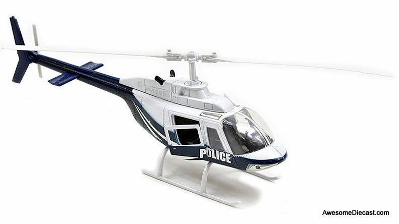 Bell 206 Helicopter: Police Department 1:34 Diecast Model Helicopter by New Ray