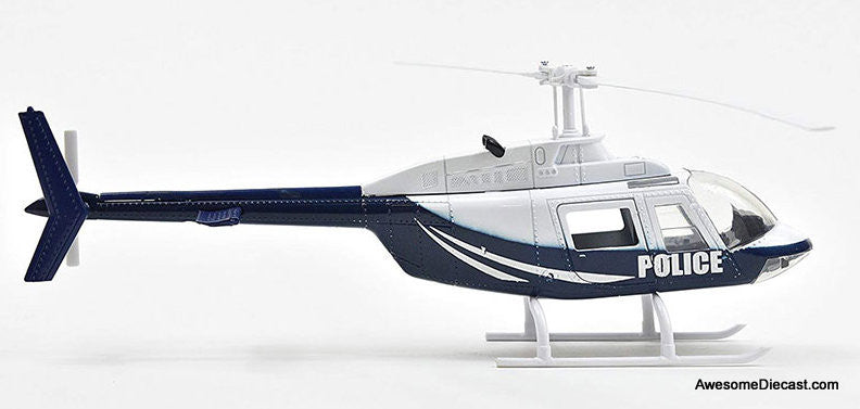 Bell 206 Helicopter: Police Department 1:34 Diecast Model Helicopter by New Ray