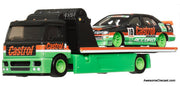 Hot Wheels Premium 1996 Honda Accord & Fleet Street Flat Bed Car Carrier: Team Castrol 1:64 Diecast Model Vehicles by Hot Wheels