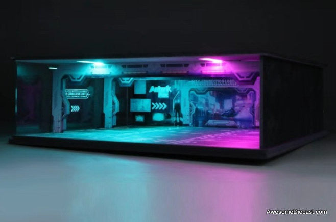 Underground Parking Garage w/2 Color Lighting 1:64 Diorama by