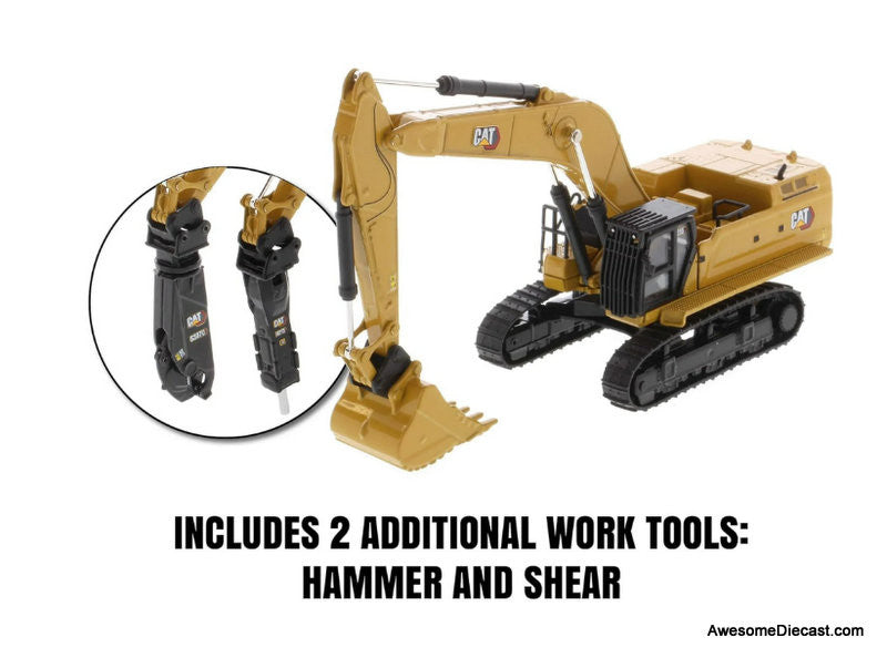Cat 395 Next Generation Hydraulic Excavator GP Version w/2 additional Work Tools 1:87 Diecast Model Vehicle by Diecast Masters