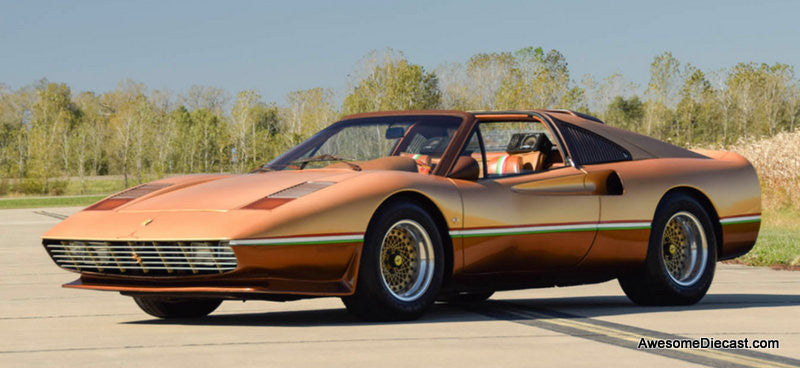 1978 Ferrari 308 GTS Spider Dagger DX, Gold (George Barris Car) 1:43 Resin Cast Model Masterpiece by AutoCult