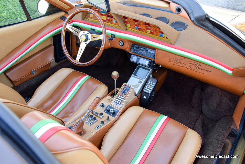 1978 Ferrari 308 GTS Spider Dagger DX, Gold (George Barris Car) 1:43 Resin Cast Model Masterpiece by AutoCult