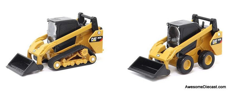 Cat 272D2 Skid Steer Loader &  Cat 297D2 Compact Track Loader 1:64 Diecast Model Vehicles by Diecast Masters