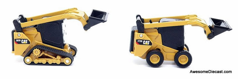 Cat 272D2 Skid Steer Loader &  Cat 297D2 Compact Track Loader 1:64 Diecast Model Vehicles by Diecast Masters