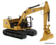 Cat 323 Hydraulic Excavator w/4 New Work-Tools, Yellow (Next Generation) 1:50 Diecast Model Vehicle by Diecast Masters