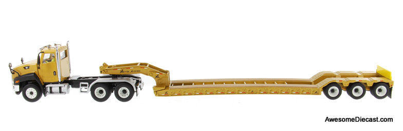 Diecast Masters 1:50 Caterpillar CT660 Day Cab w/XL 120 Low-Profile HDG Lowboy Trailer