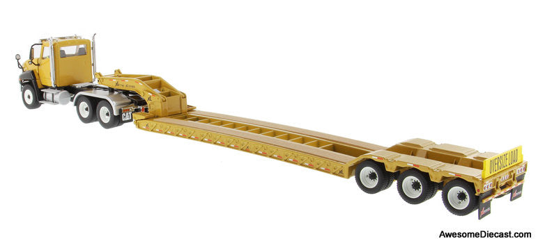 Diecast Masters 1:50 Caterpillar CT660 Day Cab w/XL 120 Low-Profile HDG Lowboy Trailer