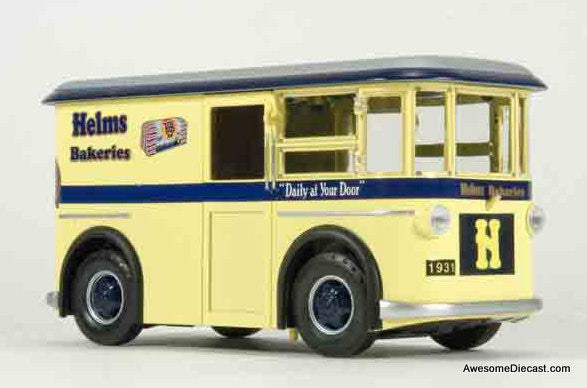 JuDees Collectibles 1:24 1931 Divco Twin Coach: Helms Bakery, Yellow