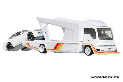 Hot Wheels Premium Team Transport Toyota Soarer & Kousoku Hauler 1:64 Diecast Model Vehicles by Hot Wheels