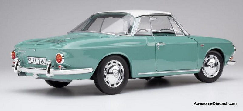 1961 Volkswagen Karmann Ghia 1500, Pacific Green 1:18 Diecast Model Car by Norev