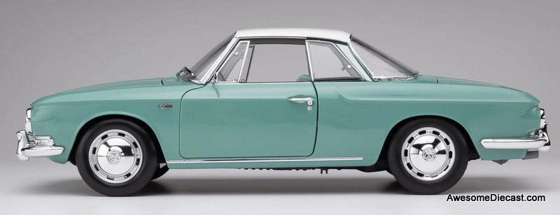 1961 Volkswagen Karmann Ghia 1500, Pacific Green 1:18 Diecast Model Car by Norev