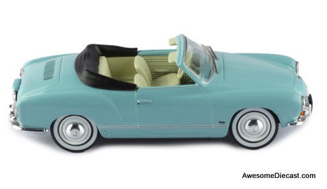 1957 Volkswagen Karmann Ghia Convertible, Light Blue 1:43 Diecast