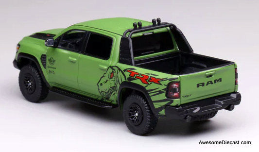 Dodge Ram 1500 SRX Sports Pick-Up Truck, Green 1:64 Diecast Model Truck by 596 Model