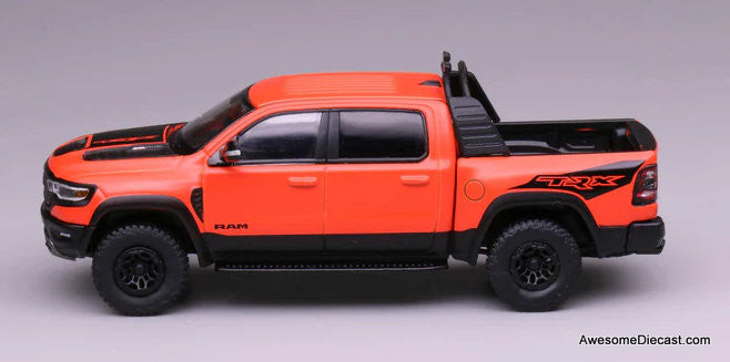 Dodge Ram 1500 SRX Sports Pick-Up Truck, Orange 1:64 Diecast Model Truck by 596 Model