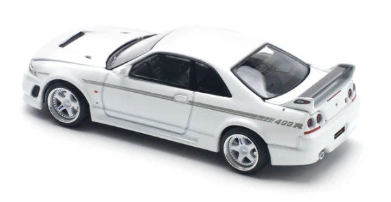Nissan GT-R R-33 Nismo 400R, White 1:64 Diecast Model Car by Pop