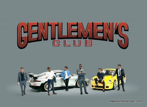 Gentlemen's Club Figures 1:64 Diecast Diorama Figures by American Diorama