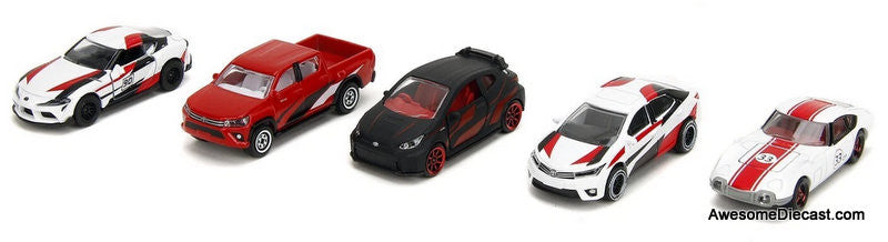 Toyota Racing (5 Piece Set) 1:64 Diecast Model Cars by Majorette