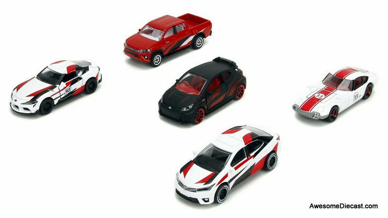 Toyota Racing (5 Piece Set) 1:64 Diecast Model Cars by Majorette