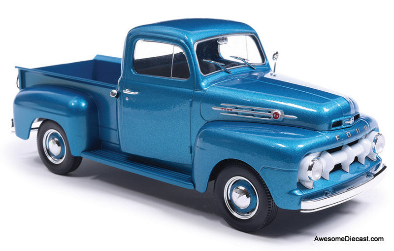 1952 Ford F-100 Pick-Up, Metallic Blue 1:24 Diecast Model Truck by IXO