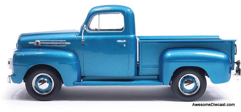1952 Ford F-100 Pick-Up, Metallic Blue 1:24 Diecast Model Truck by IXO