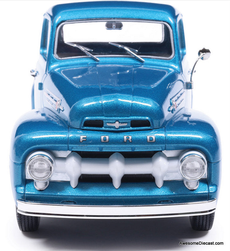1952 Ford F-100 Pick-Up, Metallic Blue 1:24 Diecast Model Truck by