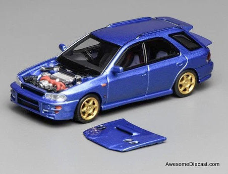 Subaru Impreza Wagon WRX STi Version VI, Rally Blue 1:64 Diecast Model Car by MotorHelix