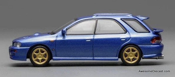 Subaru Impreza Wagon WRX STi Version VI, Rally Blue 1:64 Diecast Model Car by MotorHelix