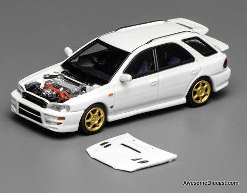 Subaru Impreza Wagon WRX STi Version VI, Pure White 1:64 Diecast Model Car by MotorHelix