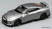 2020 Nissan GTR R-35 Track Edition Engineered By Nismo, Dark Metallic Gray 1:64 Diecast Model Car by MotorHelix