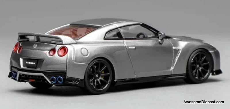 2020 Nissan GTR R-35 Track Edition Engineered By Nismo, Dark Metallic Gray 1:64 Diecast Model Car by MotorHelix