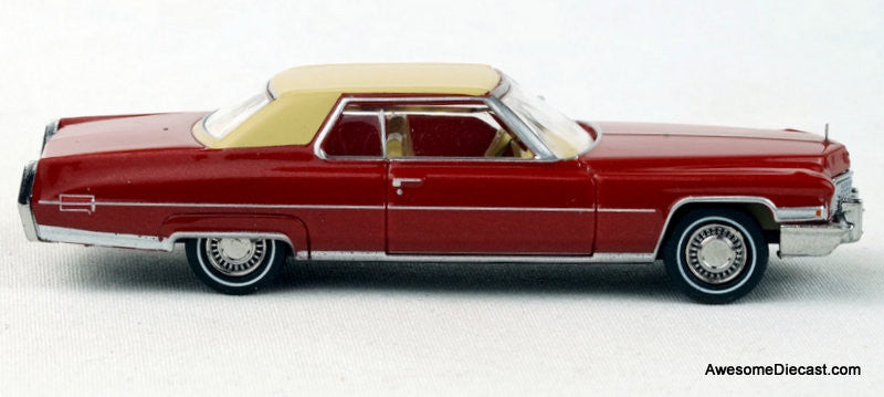 1972 Cadillac Coupe De Ville, Red 1:87 ABS Plastic Model Car by Brekina