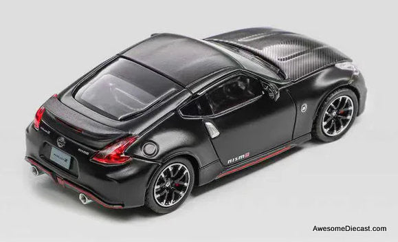 Nissan Fairlady Z Z34 370z Nismo, Matte Black/Carbon Fiber 1:64 Diecast Model Car by Fuji