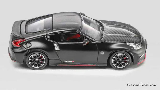 Nissan Fairlady Z Z34 370z Nismo, Matte Black/Carbon Fiber 1:64 Diecast Model Car by Fuji