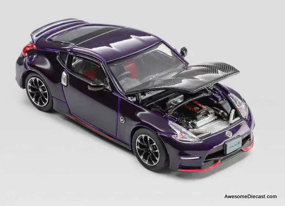 Nissan Fairlady Z Z34 370z Nismo, Purple/Carbon Fiber 1:64 Diecast Model Car by Fuji
