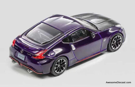Nissan Fairlady Z Z34 370z Nismo, Purple/Carbon Fiber 1:64 Diecast Model Car by Fuji