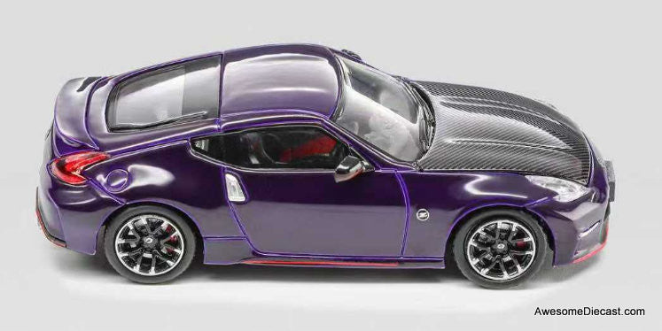 Nissan Fairlady Z Z34 370z Nismo, Purple/Carbon Fiber 1:64 Diecast Model Car by Fuji