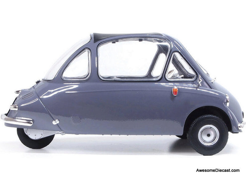 Heinkel Kabine LHD Bubble Car, Troy Gray 1:18 Scale Diecast Model Car by Oxford Diecast