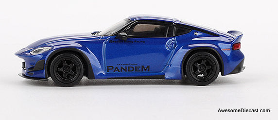 Nissan Z Pandem, Seiran Blue 1:64 Diecast Model Car by Mini GT