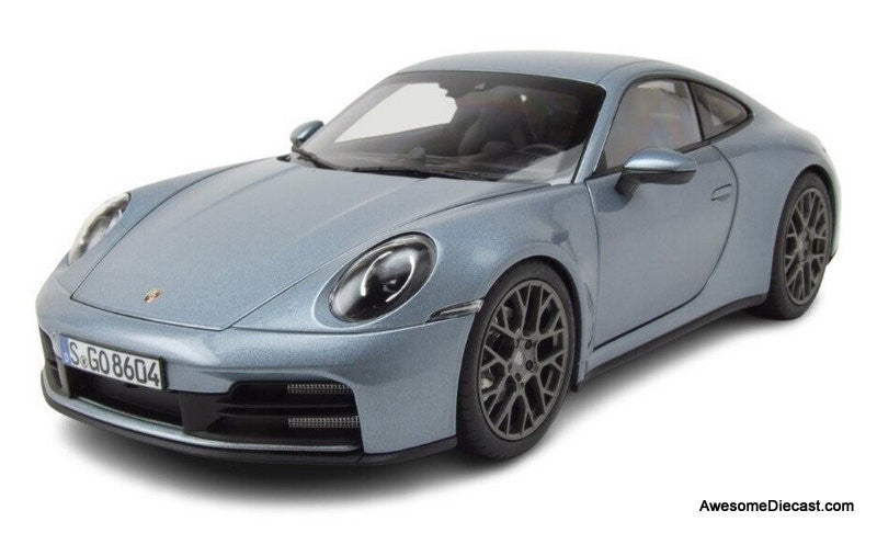 2024 Porsche 911 Carrera, Polar Silver Metallic 1:18 Diecast Model Car by Norev